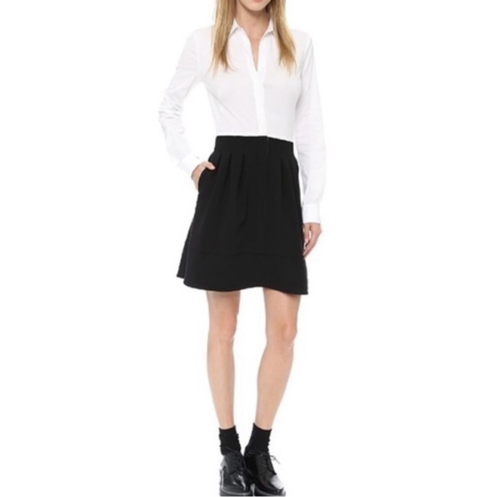 L' agence mixed media, black & white, a-line dress, size 6
